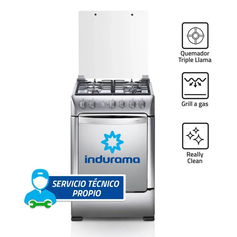 Cocina a Gas 4 Hornillas Florencia Zafiro Triple llama- Grill - Croma