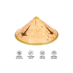 GENERICO - Sombrero Chino de Bambú Protector Solar