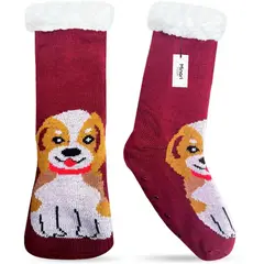 MINARI - Medias Térmicas Carnero Antideslizantes Doble Forro Perrito GD G2339