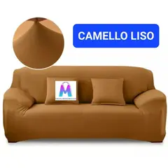 GENERICO - Fundas de sillones Set spandex 3-2-1 color Camello Oscuro liso