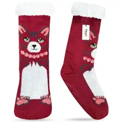 MINARI - Medias Térmicas de Carnero Antideslizantes Doble Forro Gatito GD G2339