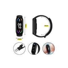 GENERICO - SmartBand Fit M6 - Color Negro