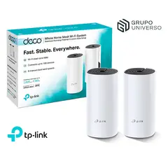TP LINK - Mesh Deco M4 2 Pack TP-Link Wi-Fi 5 GHz 2.4 GHz AC1200