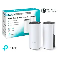 TP LINK - Mesh Deco E4 2 Pack TP-Link AC1200 100Mbps Wi-Fi 5 GHz 2.4 GHz