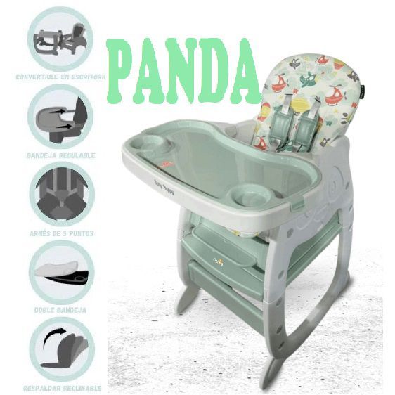 Silla de comer PANDA con escritorio