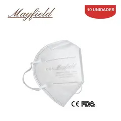 MAYFIELD - Mascarilla KN95 5 capas blanco 10 unidades