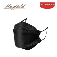 MAYFIELD - Mascarilla KN95 Fish Shape 3D negro 10 unidades