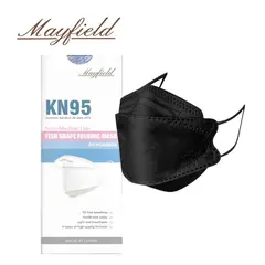 MAYFIELD - Mascarilla KN95 Fish Shape 3D negro caja20und
