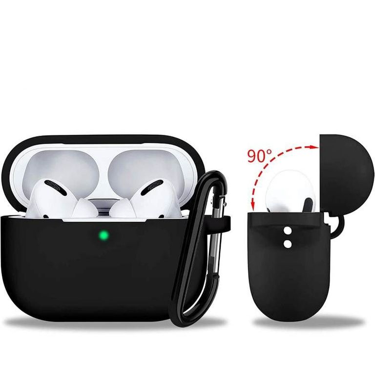 Case Protector de Silicona pa Audífonos Airpods PRO 2 - Negro