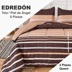 VENECIA - EDREDÓN TELA CON PIEL DE ANGEL 2Plz + SABANAS M05