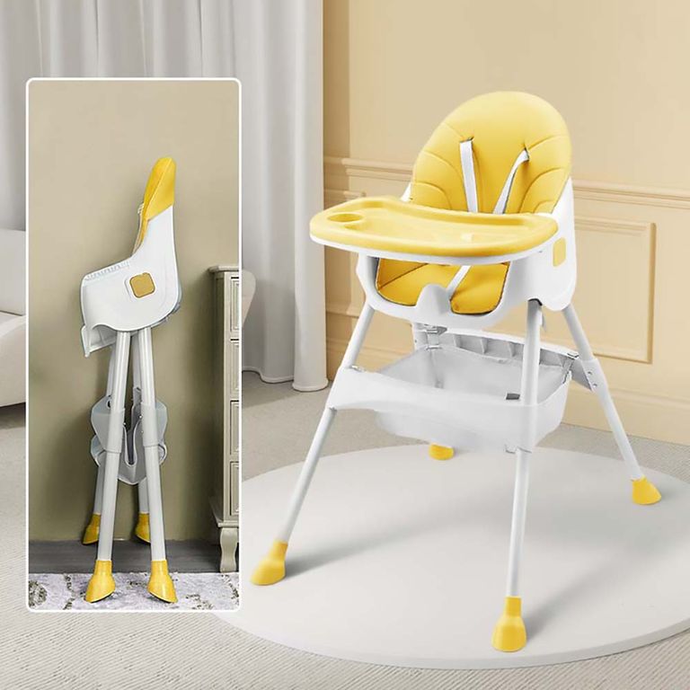 SILLA DE COMER PLEGABLE AMARILLO