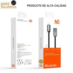 MCDODO - Cable Usb Lightning 3A - Carga Inteligente Autoapagado -
