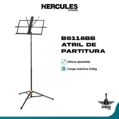 HERCULES - BS118BB ATRIL DE PARTITURA