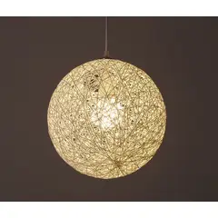 GENERICO - Lámpara colgante hilo de ratán en forma de bola Incluye foco