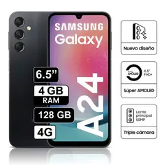 SAMSUNG - GALAXY A24 4G 128GB 4GB - NEGRO