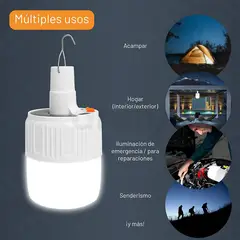 OEM - Foco Lampara Led Portatil Recargable Emergencia Solar 80W