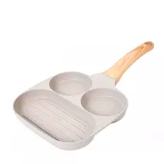 INSPIRA - Sarten Eco Friendly Antiadherente con 3 Divisiones Crema