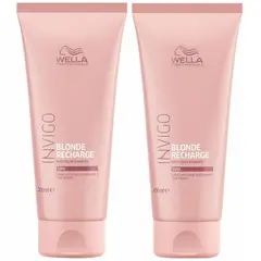 WELLA - Duo Acondicionador Cabello Rubio Invigo Blonde Recharge 200ml