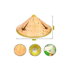 GENERICO - Sombrero Chino de Bambú Protector Solar