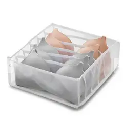 GENERICO - Organizador de cajón plegable para ropa interior blanco set x2