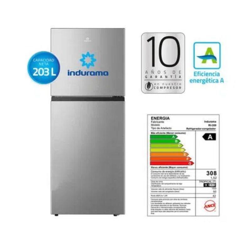 REFRIGERADORA DE 203 LITROS NO FROST CROMA
