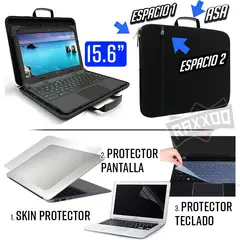 OEM - Kit laptop 4 en 1 funda maletin 15 15.6 16 + skin protector pantalla