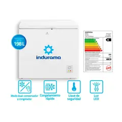 INDURAMA - CONGELADORA CI-220BL 198LITROS DEFROST BLANCO