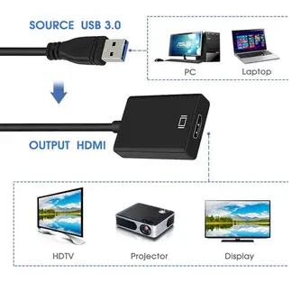 OEM - Adaptador usb 3.0 a hdmi cable convertidor conversor windows linux