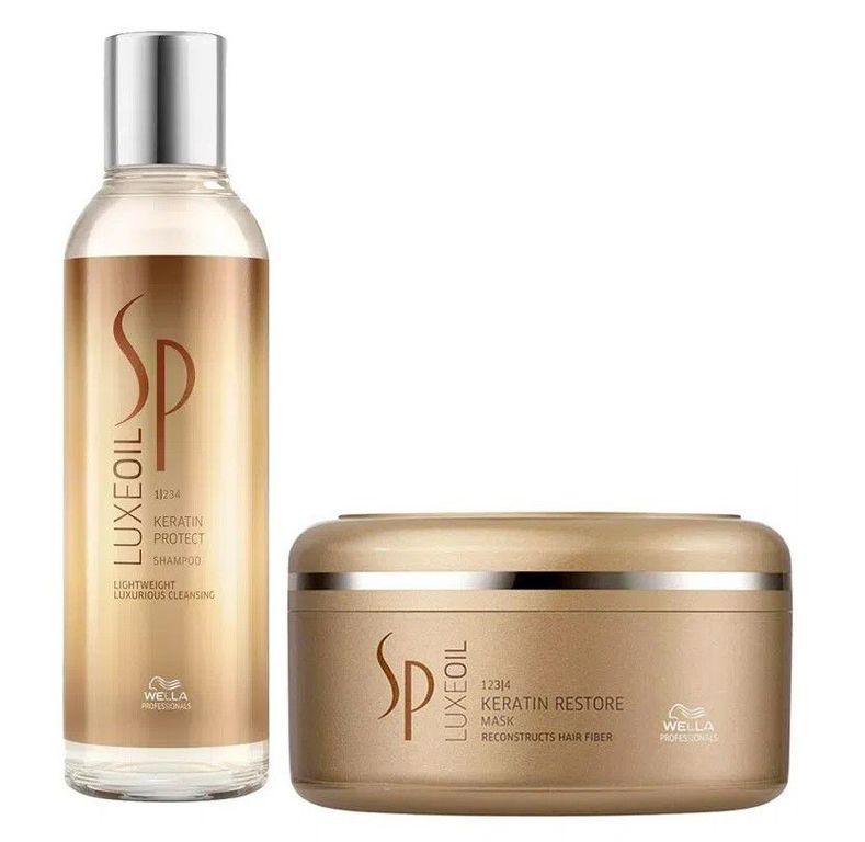 Shampoo Protector c/Keratina 200ml + Mascarilla 150 Sp Luxe Oil