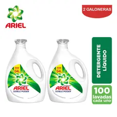 ARIEL - Detergente líquido concentr. 3.7 litros Pack 2 galones