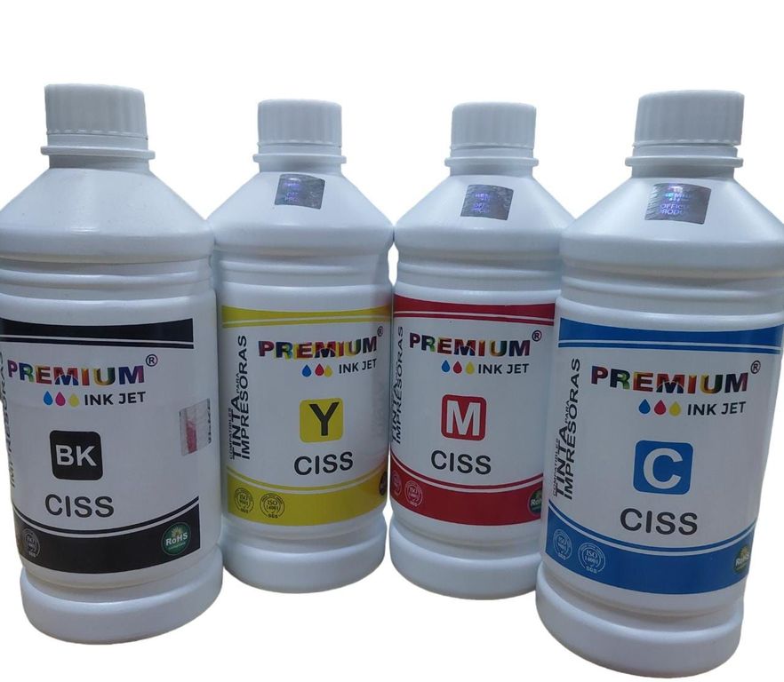 Pack Tinta 1 Litro Impresoras Black Cian Yellow Magenta