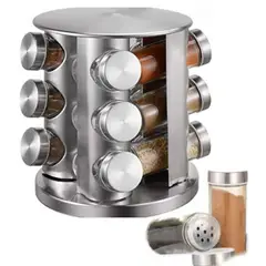 GENERICO - Condimentero Especiero Giratorio De 12 Piezas