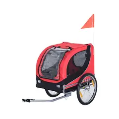 QUE PATAS PET SHOP - Remolque para Mascotas Rojo