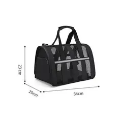 QUE PATAS PET SHOP - Bolso Plegable para Mascota Negro