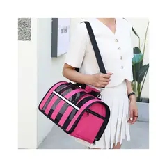 QUE PATAS PET SHOP - Bolso Plegable para Mascota Rosado