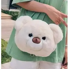 GENERICO - Cartera morral de oso teddy beige + Correa de calidad