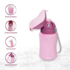 INFANTI - Bacín Portátil Para Bebe Niño »POTTY TO GO» Elefante Rosado