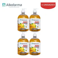 ALKOFARMA - Jabón líquido antibact. litro cítricos ALKOFARMA. Pack 4 und