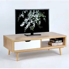 VENTITAS HOME - Mesa de TV Vintage 50” Luna 1 Cajón Color Duna