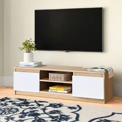 VENTITAS HOME - Mesa de TV 55” Berlín Duna y Blanco