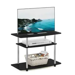 VENTITAS HOME - Mesa de Tv Industrial 75 Vanessa Negro y Plateado