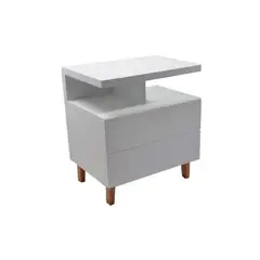 VENTITAS HOME - Velador Esmeralda Color Blanco