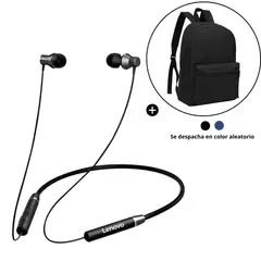 LENOVO - Audifonos Bluetooth HE05 Negro Mochila Basic Regalo