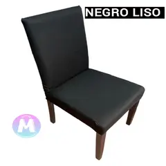 GENERICO - 06 Forros de silla spandex color Negro liso