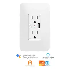 MADTRONIX - Tomacorriente Inteligente Smart Wifi Compatible con Google y Alexa