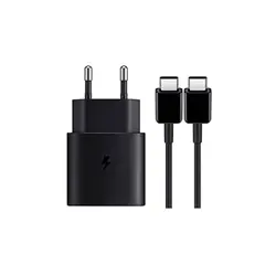 SAMSUNG - CARGADOR AMSUNG 25W EU Y CABLE TIPO C A C CARGA RÁPIDA