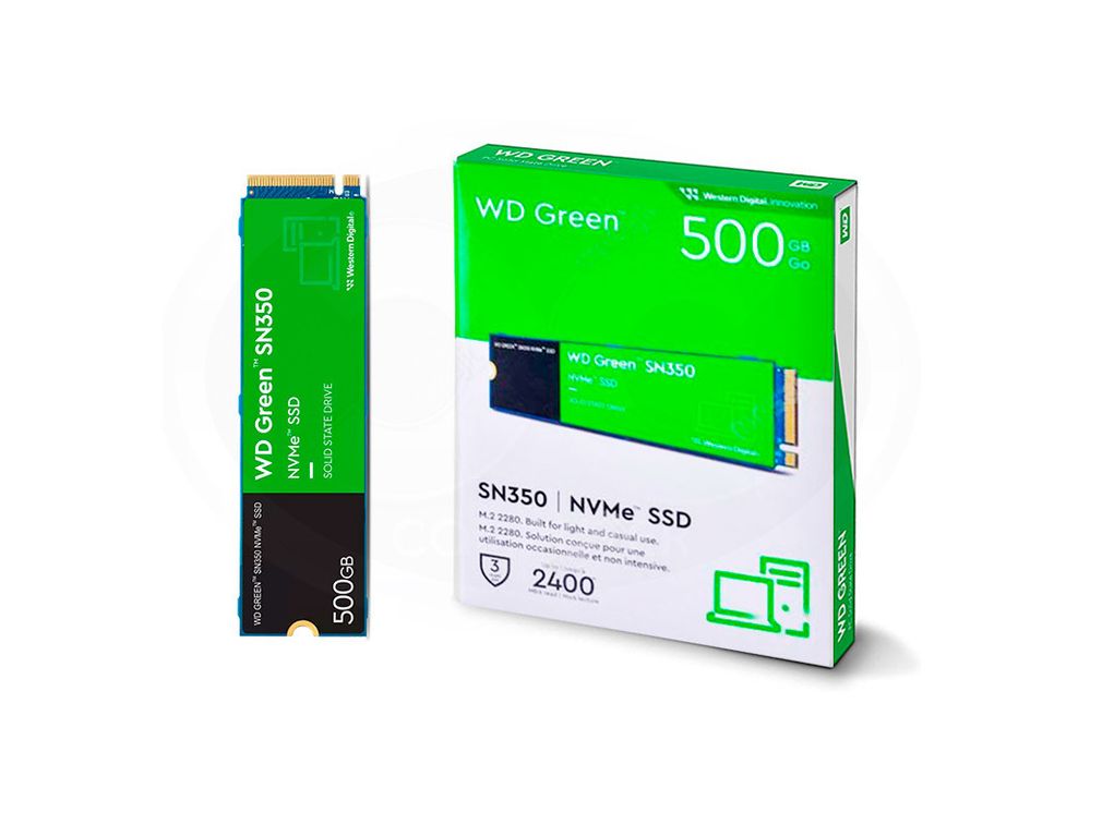 Disco ssd wd green sn350 500gb nvme m2 2280 pcie