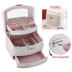 SM - Organizador de Joyas 3 Niveles Pequeño con LLave