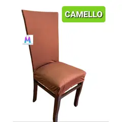 GENERICO - 08 Forros de silla spandex color camello Liso