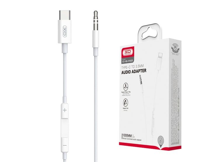 Cable De Audio XO-NB-R192B Tipo-C A Jack 3.5mm Con Control De Volumen